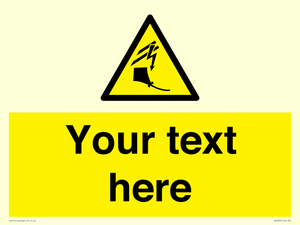 Custom warning kite flying near powerlines